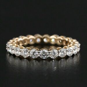 14k Yellow Gold 2.06 CTW Lab Grown Diamond Eternity Ring Size 7.5